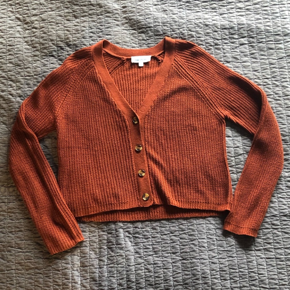 Rust button sweater